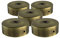 AMARCORDS - 5 Baldachin rosetten aus Metall, Farbe MESSING, Lampengehäuse komplett mit Kabelklemmenzubehör, Schrauben und Deckenhalterung. Durchmesser 77 mm, Höhe 26 mm