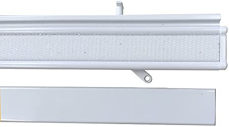 Paneelwagen 60 cm mit Drehgleiter für Schiebegardine, Flächenvorhang Aluminium weiss