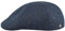 Sterkowski Rusty Schlägermütze Herren | Harris Tweed Schiebermütze Herren Tweed | Newsboy Cap Herren Flatcap Herren Schiebermütze Winter Baskenmütze Herren Irische Mütze Herren 57 cm Blau/Schwarz