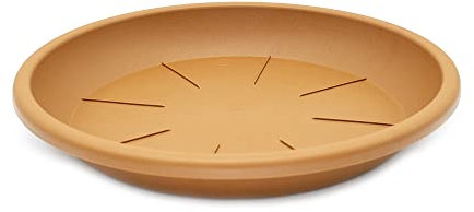 CABLEPELADO - Plato Maceta 14 cm - Plato para macetas con MAX de 11,8cm de Base - PP Alta Resistencia - Marron