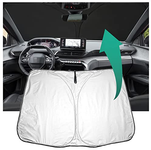 YEE PIN Compatible con Peugeot 3008 2016 – 2022, parasol plegable para coche, protección contra rayos UV y polvo