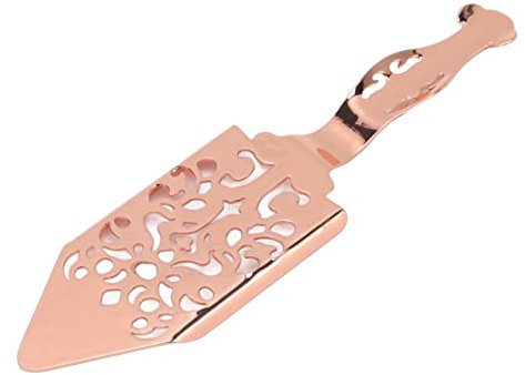 Cucchiaio da Assenzio, Cucchiaio da Cocktail in Acciaio Inossidabile con Filtro per Bere, Tazza di Vetro(Oro rosa)