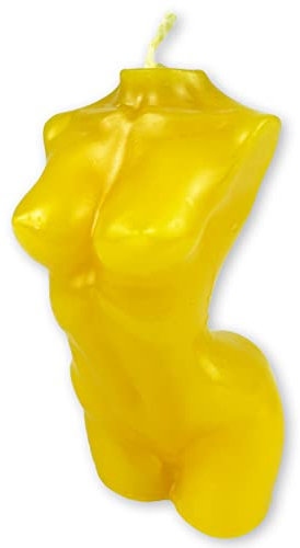 Body Candle Women Yellow - Magische Kerze mit Ritual Anleitung - Voodoo, Hexerei - Studieren, Lernen, Ideen, Wissen, Fokus