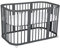 Waldin Babybett aus Holz 7in1 mit Matratze, Mitwachsendes Kinder-Bett, Belüftet, Boden 5-Fach Verstellbar, All-Inclusive-Set, Holz Graphit