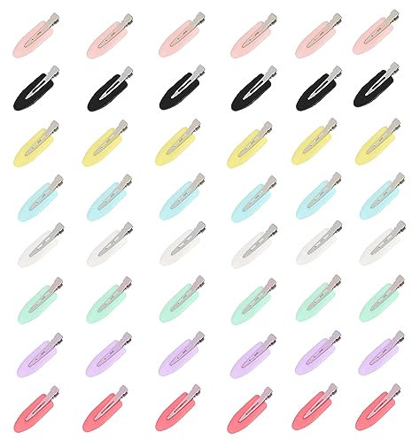 RTRTGS 48 Piezas de Pinzas para el Pelo sin Doblar Clips, Herramienta de Clips de Peinado para Mujeres Niñas,Sin Dobleces, Sin Marcas, Sin Arrugas, Herramienta de Clips de Peinado