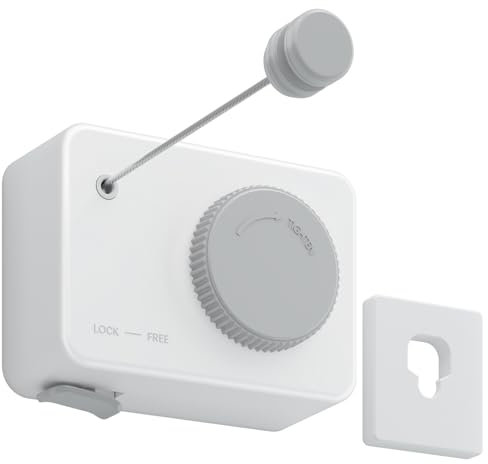 Corde à Linge Rétractable en Inoxydable 304 - Fixation Murale avec Réglage de Longueur (4,2m) et Anti-Affaissement, Résistante au Vent/Pluie pour Intérieur & Extérieur, Blanc