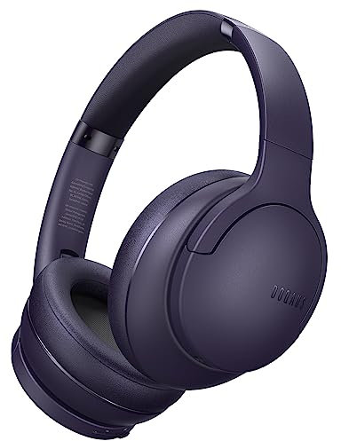 DOQAUS Auriculares Inalámbricos Bluetooth 5.3, 90 Horas de Reproducción Auriculares Inalambricos Diadema con 3 Modos EQ, HiFi Estéreo,Auriculares Cascos con Micrófono para Móviles/TV/PC-UVA Morada