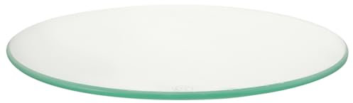 OKUMEYR Plato Giratorio de Cristal Grande para Centro de Mesa de Comedor Plato Giratorio Redondo para Mesa de Casa