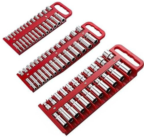 Steckdosen-Organizer, Steckdosenorganizer für Werkzeugkastenschublade, 3-teilig, magnetische Steckdosen, tragbarer Werkzeug-Organizer, Spiel-Organizer