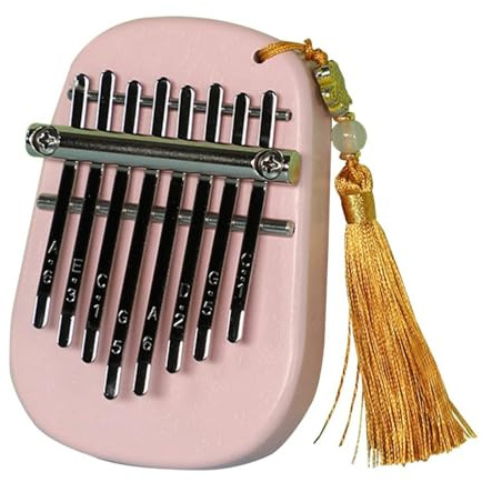 8 Tasten Kalimba Finger Klavier Anfänger Musikinstrument(Pink)