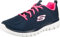 Skechers Femme Graceful-Get Connected Baskets, Marine Mesh Hot Rose Trim, 38.5 EU