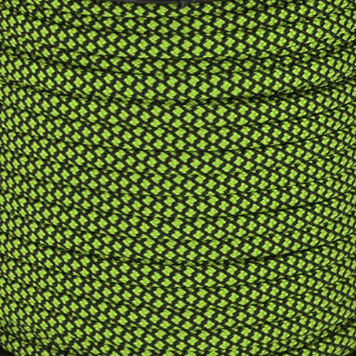 MOOCY Diamond Pattern Paracord 550 Green Black,5/32 in x 164 ft (4mm x 50m),7 Inner Strands/Parachute Cord,Nylon Type III Paracord,Ideal Nylon String for Survival & Camping Gear