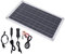 Keenso Solar Panel Charger, 20W Monocrystalline Silicon Solar Panel Charger Outdoor Solar Panel Battery USB Charger Dual DC Output for 12 Volt Battery Other mountaineering and camping supplies