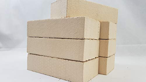7 Stück Schamottesteine NF 250 x 124 x 64 mm Schamott Schamotte Lebensmittelecht