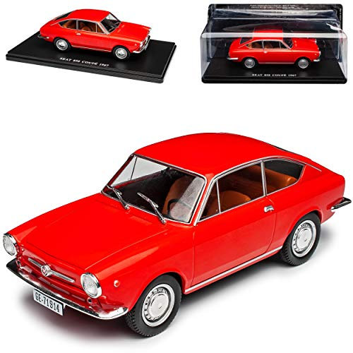 Agostini Seat 850 Coupe Rot 1966-1974 Baugleich mit FIAT mit Sockel 1/24 Modellcarsonline Modell Auto Modellcarsonline Modell Auto