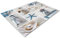 Glass Chopping Board 50 x 40 | Kitchen Worktop Protector | Multifunctional Cutting Board | Work Top Savers | Kitchen Accessories | Extra Large | Blue White Beach Seaside