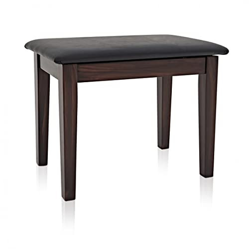 Gear4Music Klavierbank mit Stauraum Braun - Palisander Finish