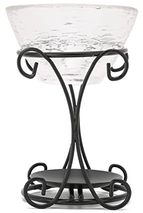 Duftlampe, Aromalampe, Aromabrenner mit Geometrisches Eisengestell, Kerze Aroma Burner für Ätherische Öle Oder Als Teelicht Kerzenhalter, Öl Ätherisches Eisen Rack Behälter Crafts