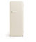 CREATE / RETRO FRIDGE 150 MARBLE/Kühlschrank mit Gefrierfach 281L in Cremeweiß, Griff Marmor / 102W, niedriger Energieverbrauch, 150cm, 3 Ablagen, Temperaturregelung,60x60x150cm