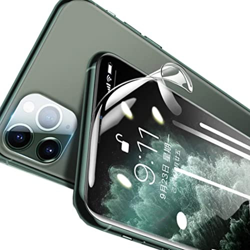 CUFEREDU 2 uds Protector de Pantalla Flexible para iPhone 11 / iPhone XR 6.1 3D Película de Hidrogel Transparente de TPU Huella Dactilar Desbloqueado NO Vidrio Templado