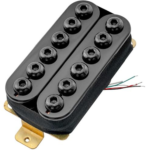 Artec HIVB Invader Style Uncovered Verstellbare Hexagonale Pole Keramik Humbucker Tonabnehmer Steg Pickup 16,8K für E-Gitarre, Schwarz