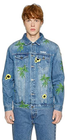 Tealer Unisex Jacket Ushiwa Jeansjacke, Bleu Denim, L