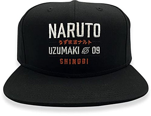 Bioworld Naruto Uzumaki Shinobi Snapback Cap schwarz, Schwarz , Einheitsgröße