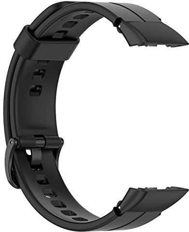 Discool, compatibile con cinturini per orologi Honor Band 7, 16 mm, in silicone a sgancio rapido, accessorio di ricambio per smartwatch (nero/16 mm), Acciaio inossidabile, Quarzo creato