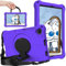 For Lenovo Tab K10 (2021 Released) Kids Case 10.3-Inch, Spider Web Pattern EVA Foam, with Ring Handle Stand & Shoulder Strap Tablet Case For Lenovo K10 TB-X6C6F TB-X6C6X TB-X6C6NBF, Purple