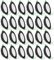 Tofisr LED Einbaustrahler 230V Flach,5W LED Spots Warmweiß 2700K,Rund Matt Schwarz Metall Einbauleuchten Deckenspots,Slim Deckenstrahler,Einbauspots für Küche Wohnzimmer, 24er Set