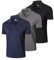 Gaiatiger 3 Pack Mens Polo Shirts Short Sleeve Quick Dry Lightweight Golf Casual Collared Tops Breathable Moisture Wicking Work Shirts（0427） Black Grey Navy-3XL
