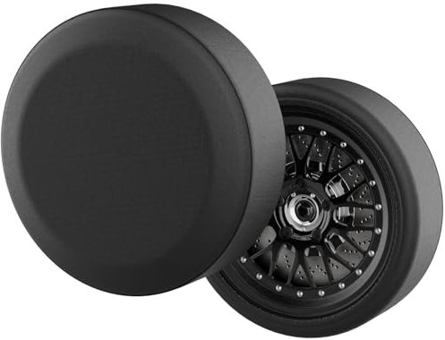 RVMATE Cubierta para neumático de caravana, impermeable, anti-UV, cubierta de neumático de repuesto negra para neumáticos de 27 pulgadas de diámetro, accesorios para vehículos recreativos, camiones
