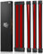 AsiaHorse 16AWG Prolunga Cavo PSU, Alimentatore Cavi per GPU/CPU, Cavi Alimentatore Computer con Pettini, Cable Management PC 24 Pin/(6+2) Pin/(4+4) Pin, 30 cm Cavo Di Estensione, Nero+Rosso