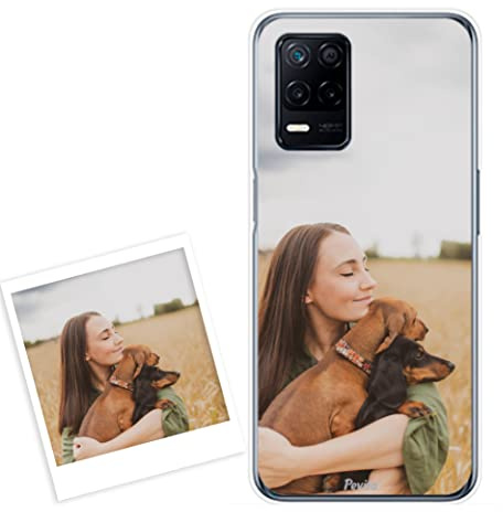 P Pevita Realme 8 5G Hülle personalisiert mit Foto. Handyhülle aus Silikon selbst gestalten Realme 8 5G. Geschenke personalisiert für Frauen, Valentinstag, Weihnachten
