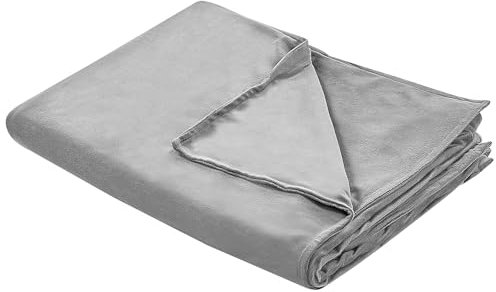 Bezug für Gewichtsdecken Minky-Stoff 150 x 200 cm grau flauschig modern Rhea
