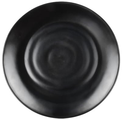 Hoxfly Vassoio Rotondo Nero, Vassoio per Anelli e Gioielli Portachiavi, Vassoio in Stile Giapponese, Organizzatore per Comò Piatto Decorativo, Organizer Portachiavi per l'ingresso, 21,5 x 21,5cm