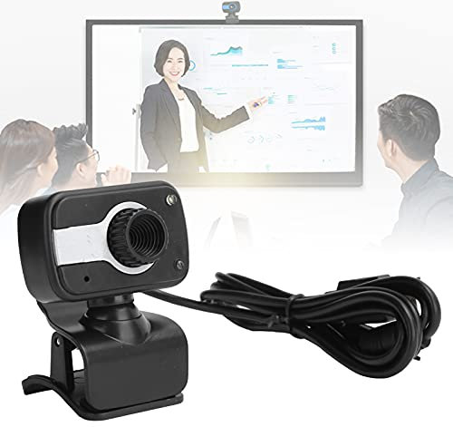 Cámara para PC, Cámara Web con Clip USB con Puerto de Audio y Micrófono de 3,5 Mm, Cámara Web para Equipos de Videoconferencia V3