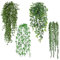 Auauraintt 4 Pezzi Piante Finta Cadente, 55-80 cm Pianta Artificiali Pendenti, Piante Finta con Vaso, Plastica Piante Pendenti Artificiali per Decorazione Matrimonio Giardino Casa Balconi