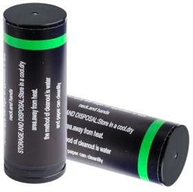 Thyonta 2 PCS Green Tactical Camouflage Oil Green Face Paint Stick Army Fan Outdoor Camping Real Life Face Paint Cosplay Costume Party Makeup Stick (Green)