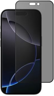 Alkaya A Shield Privatsphäre Displayschutzglas, 3D Vollabdeckung für iPhone 16 Pro, Schwarz, 30° Blickschutz, 9H Kratzfest & Bruchsicher, Fingerabdruckschutz, Wasserdicht, Blasenfreie Montage