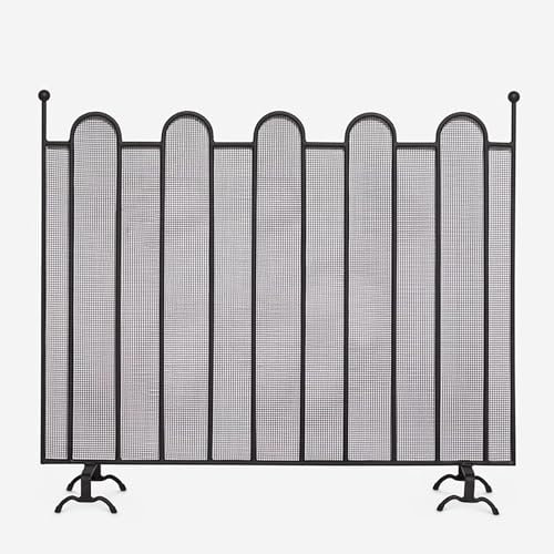 Salvachispas Chimenea Malla Protectora para Chimenea de 30 X 25 Pulgadas, Panel Protector Contra Chispas para Estufas de Leña Pequeñas, Cubierta Protectora para Chimenea de Un Solo Panel para Exterior