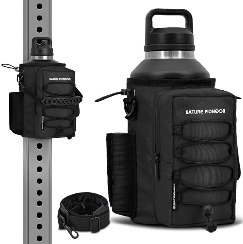 NATURE PIONEOR Magnetischer Turnbeutel für Damen und Herren – Magnet-Wasserflaschenhalter, Tragetasche, Schultertrage mit Schultergurt, Fitness-Zubehör, Handytaschen für Sport, Wandern, Reisen