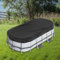 Cubierta de piscina, cubierta ovalada para piscina, cubiertas protectoras para piscinas Oxford 210D para piscinas elípticas dobles cuadradas (7 x 10 pies)