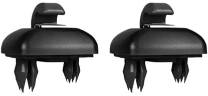 Extensor Parasol para Coche 2 Piezas de Soporte de Gancho para Visera Interior Gris, Compatible con Audi A1, A3, A4, A5 TT. Parasol para Coche(Black-2pcs)