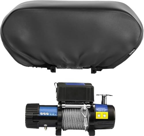 EVRBUL 55 x 24 x 19 cm Winchabdeckung – Robuste 420D-Winchschutzhaube mit Gummiband, doppelt genäht, staubdicht – Kompatibel mit elektrischen Winchen (8500 – 17500 lbs) 21.5 x 9.5 x 7.5 in