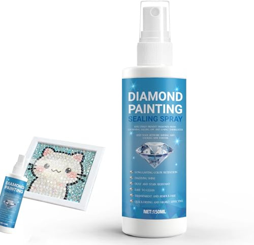 Diamond Painting Versiegelung Spray, Diamond Painting Kleber, 150ml | Versiegelung Diamond Painting, Diamant Painting Zubehör, Starke Versiegelung, Langlebig und Fest, Transparent und Spurlos