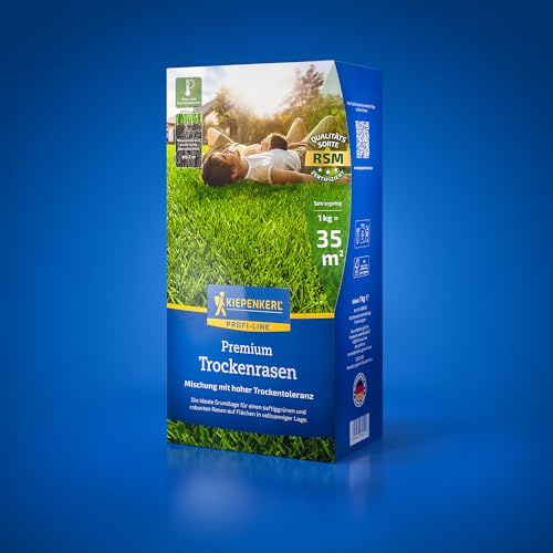Kiepenkerl Trockenrasen 1089022, Rasensaat | Hohe Keimkraft, tiefe Wurzelbildung, schnelle Keimung, Trockentoleranz
