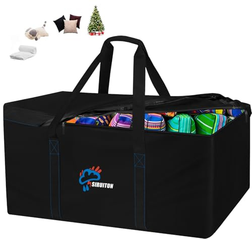 SIRUITON Gartenkissen-Tasche 600D Oxford,Wasserdicht,200x60x75cm | UV-beständig,mit Griff & Reißverschluss,für Terrassenkissen & Weihnachtsbaum,langlebig,vielseitig,Outdoor-Schutz,staubdicht