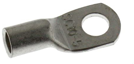 Lumonic 10x Rohrkabelschuh 10mm² M5 I Quetschkabelschuh 10mm2 blank SC10-5 Ringkabelschuhe 10mm², Kabelschuhe 10mm² I Ringkabelschuh, Kabelringschuhe