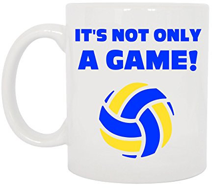 CHEIDEASTORE Tazza Mug PALLAVOLO Volley IS Not A Game (Giallo - Blu)